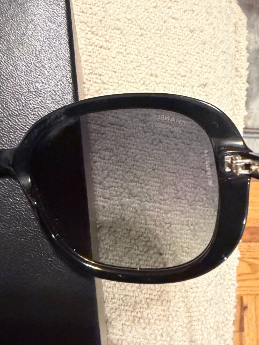 Chanel Black Oval Sunglasses - Picture 8 of 12